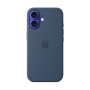Чехол для iPhone 16 Silicone MagSafe синий деним