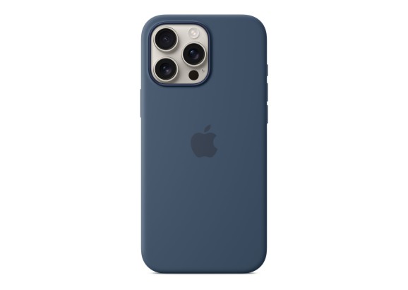 Чехол для iPhone 16 Pro Max Silicone with MagSafe синий деним