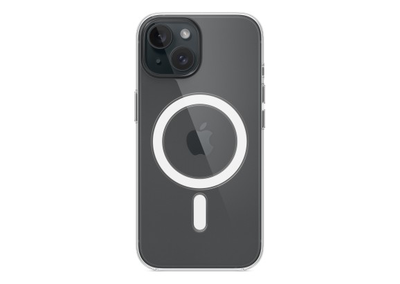 Чехол для iPhone 15 MagSafe поликарбонат прозрачный