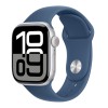 Apple Watch Series 10 46mm Silver Aluminium Case Sport Band Blue M/L