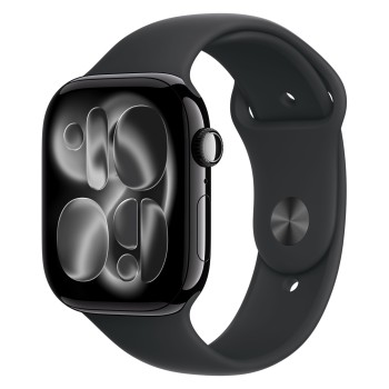 Apple Watch Series 11 46mm Jet Black Aluminum Black Sport Band M/L