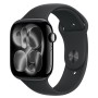 Apple Watch Series 11 42mm Jet Black Aluminum Black Sport Band S/M