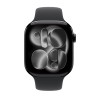 Apple Watch Series 11 42mm Jet Black Aluminum Black Sport Band S/M