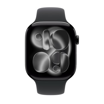 Apple Watch Series 11 46mm Jet Black Aluminum Black Sport Band M/L