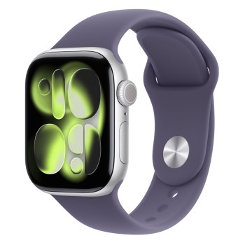 Apple Watch Series 11 42mm Silver Aluminium Purple Fog Sport Band S/M