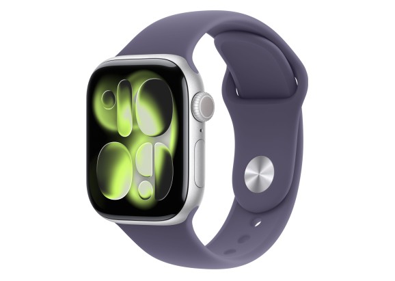 Apple Watch Series 11 42mm Silver Aluminium Purple Fog Sport Band S/M