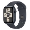 Apple Watch SE 2024 44mm Midnight Aluminium Case, Sport Band (Midnight) M/L