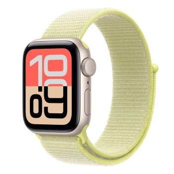 Apple Watch SE 3 44 mm Starlight Aluminum Neon Yellow Sport Loop M/L