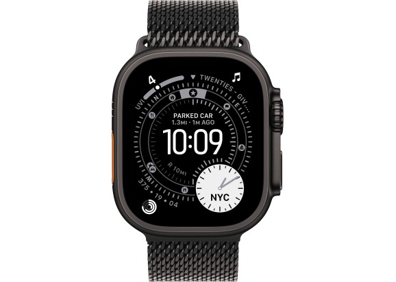 Apple Watch Ultra 3 49mm Black Titanium Milanese Loop Black M