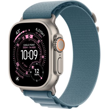 Apple Watch Ultra 3 49mm Natural Titanium Light Blue Alpine Loop M