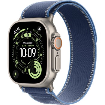 Apple Watch Ultra 3 49mm Natural Titanium Bright Blue Trail Loop M/L