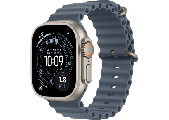 Apple Watch Ultra 3 49mm Natural Titanium Anchor Blue Ocean Band