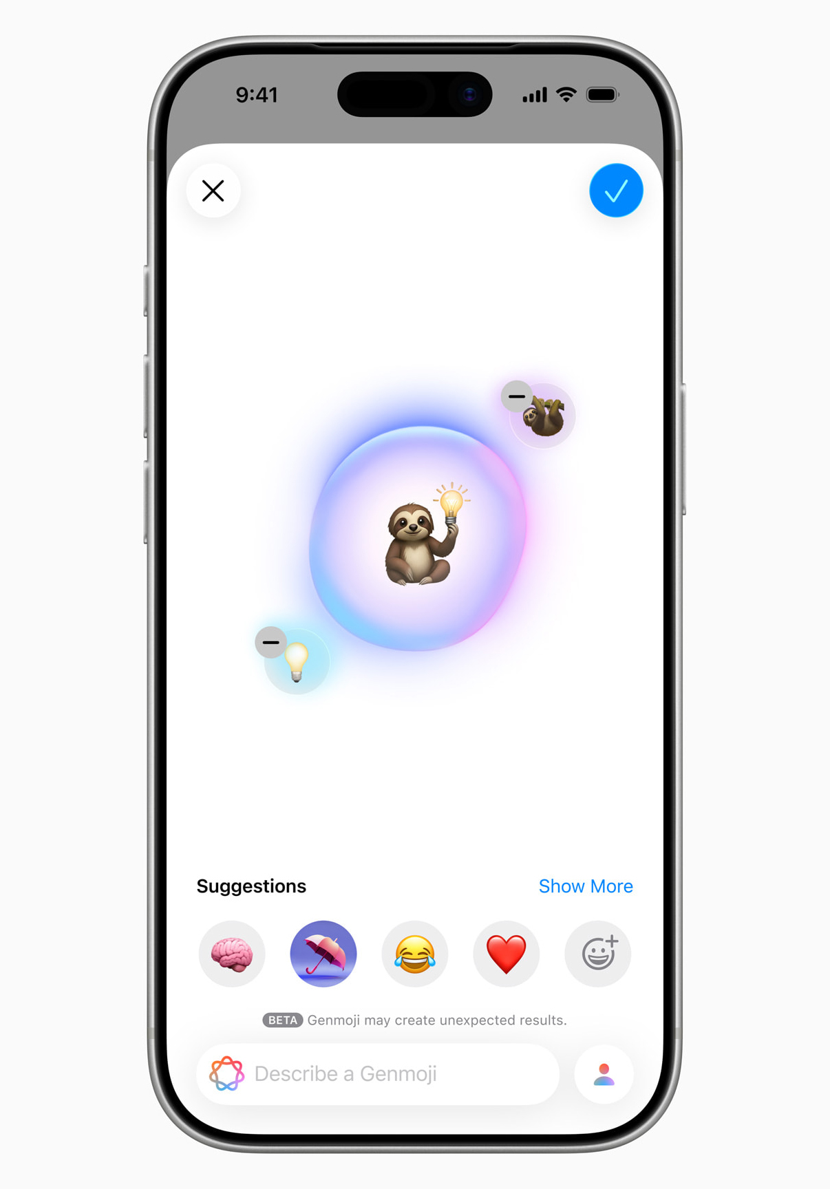Новые возможности создания Genmoji продемонстрированы на iPhone 17 Pro.