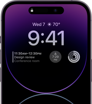iPhone 14 Pro с активным экраном